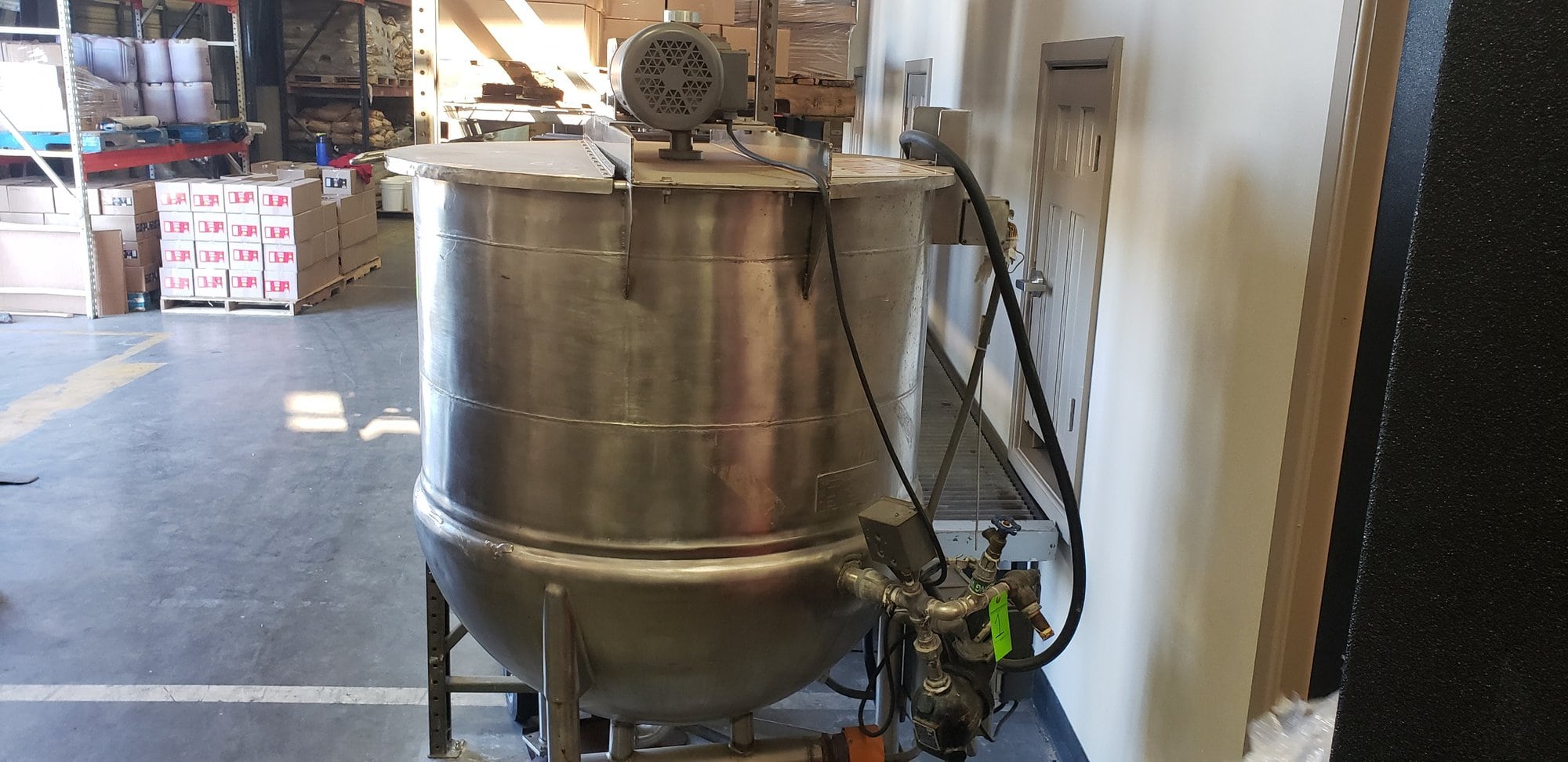 150 Gallon Lee Industries Stainless Steel Mixer Kettle, 1975 - Image 3