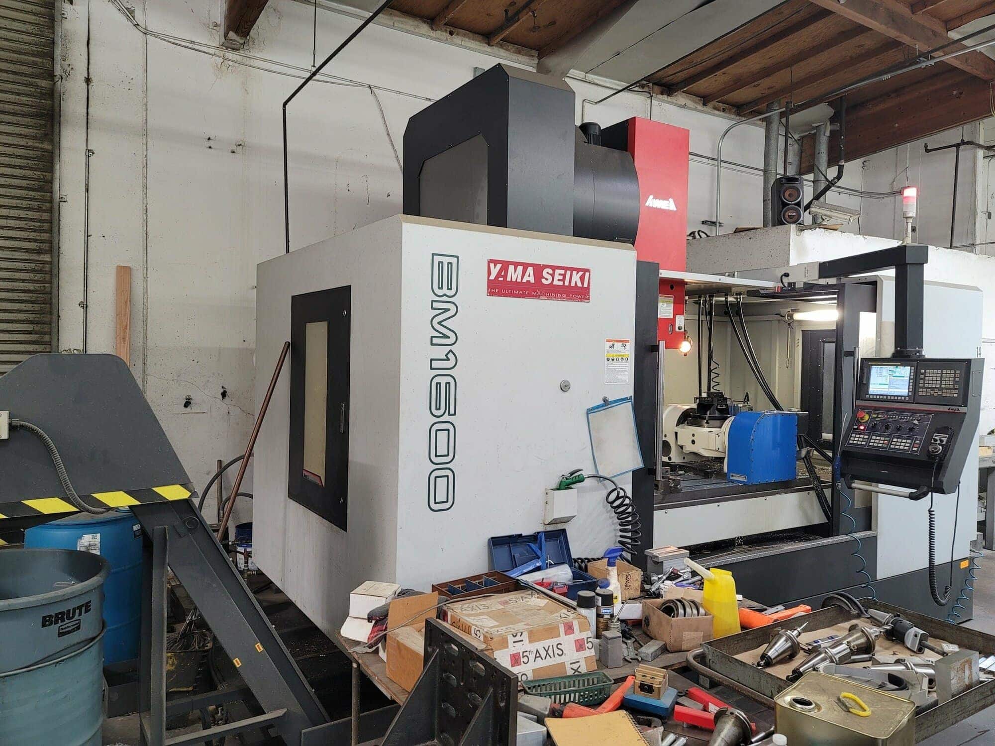 Yama Seiki BM 1600 VMC, 2017 - 5 Axis Rotary, Chip Conveyor, Plumbed for TSC