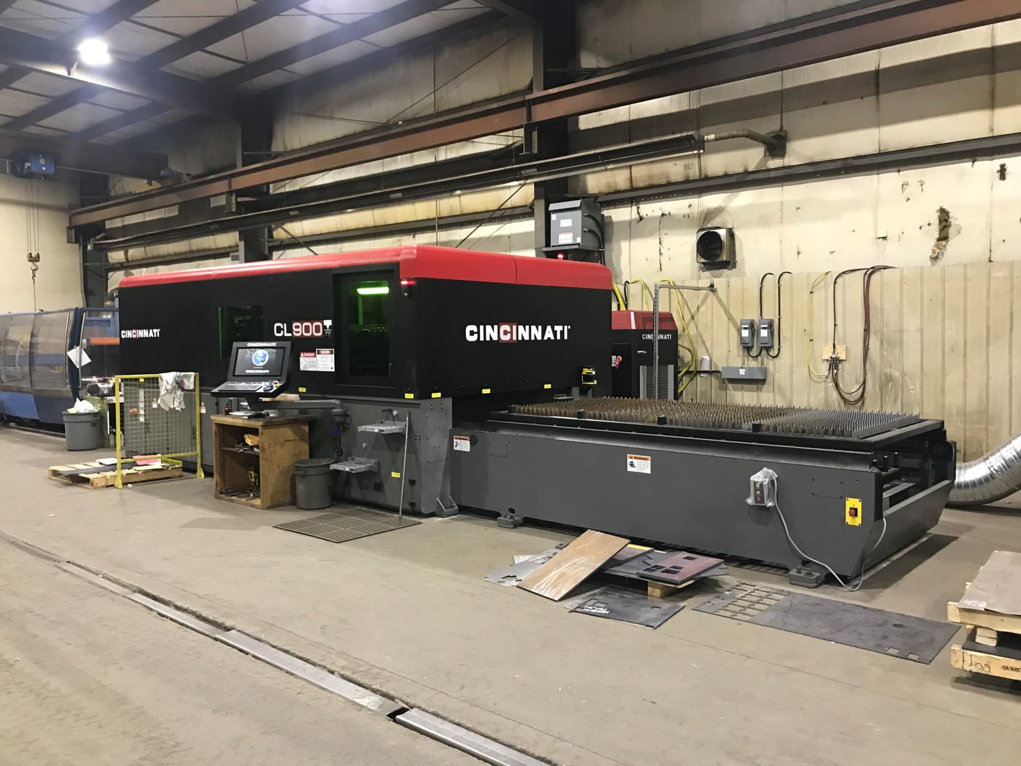 4000 watt Cincinnati CL 900 Fiber Laser, 2019