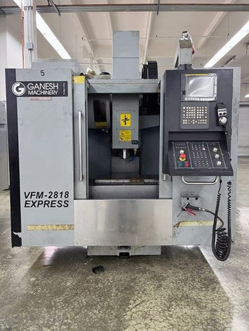Ganesh VFM-2818 VMC, 2017 - 12K Spindle, TSC, Fanuc