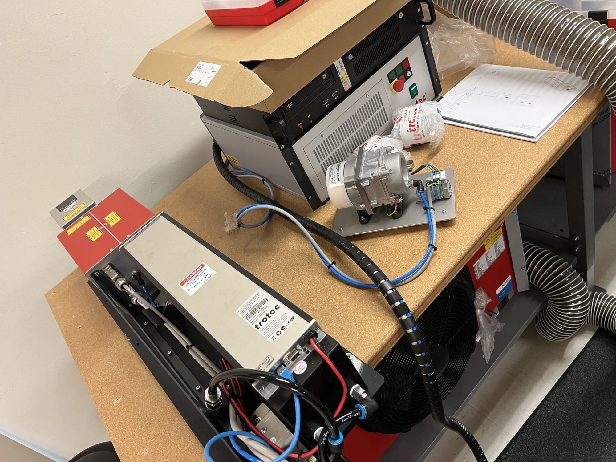 180W Trotec SpeedMarker 50 CL 156Wx CO2 Galvo Laser Engraver, 2021 - 8"x8"- 12"x12", Never Used! Water Chiller, 2 Lenses, Unit 1 - Image 3