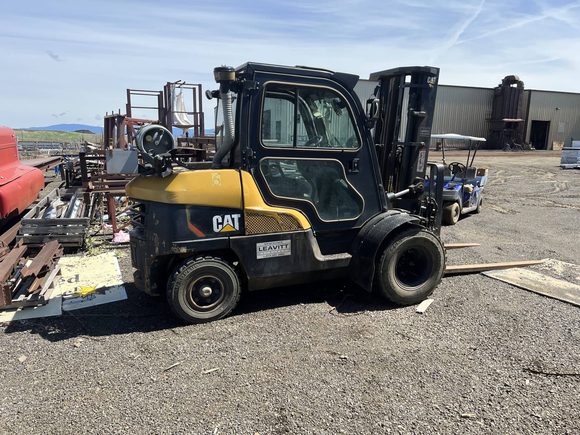 10,000 LB. Caterpillar GP50CN1 Pneumatic Tire Forklift, 2014 - Image 2