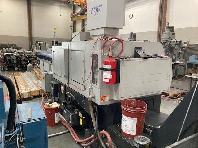Hanwha XD32H CNC 7 Axis Swiss Lathe, 2014 - Bar Feeder, Mist Collector, Fanuc Control - Image 5