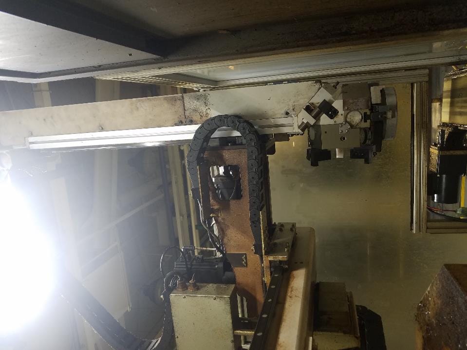 Okuma 2SP-150H Twin Spindle CNC Chucker Lathe, 2007 - Gantry Loader, Twin Turret - Image 12