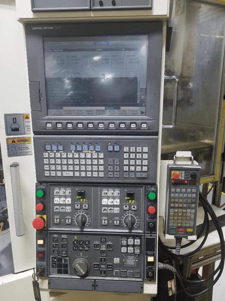 Okuma 2SP-150H Twin Spindle CNC Chucker Lathe, 2007 - Gantry Loader, Twin Turret - Image 2