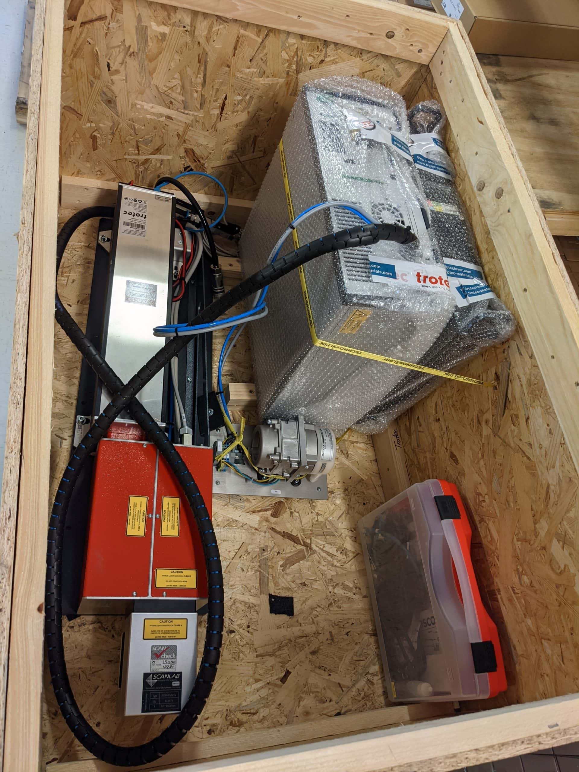 180W Trotec SpeedMarker 50 CL 156Wx CO2 Galvo Laser Engraver, 2021 - 8"x8"- 12"x12", Never Used! Water Chiller, 2 Lenses, Unit 2 - Image 3