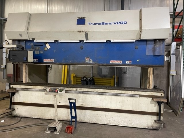 220 Ton x 13’ Trumpf Trumabend V200 CNC Press Brake, 2002 - 6-Axis Backgauge