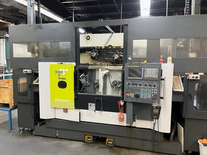 Tongtai MT-2000 Parallel Dual Spindle Lathe, 2017- Kitagawa Chucks, Dual Gantry Loaders, Dual Stockers