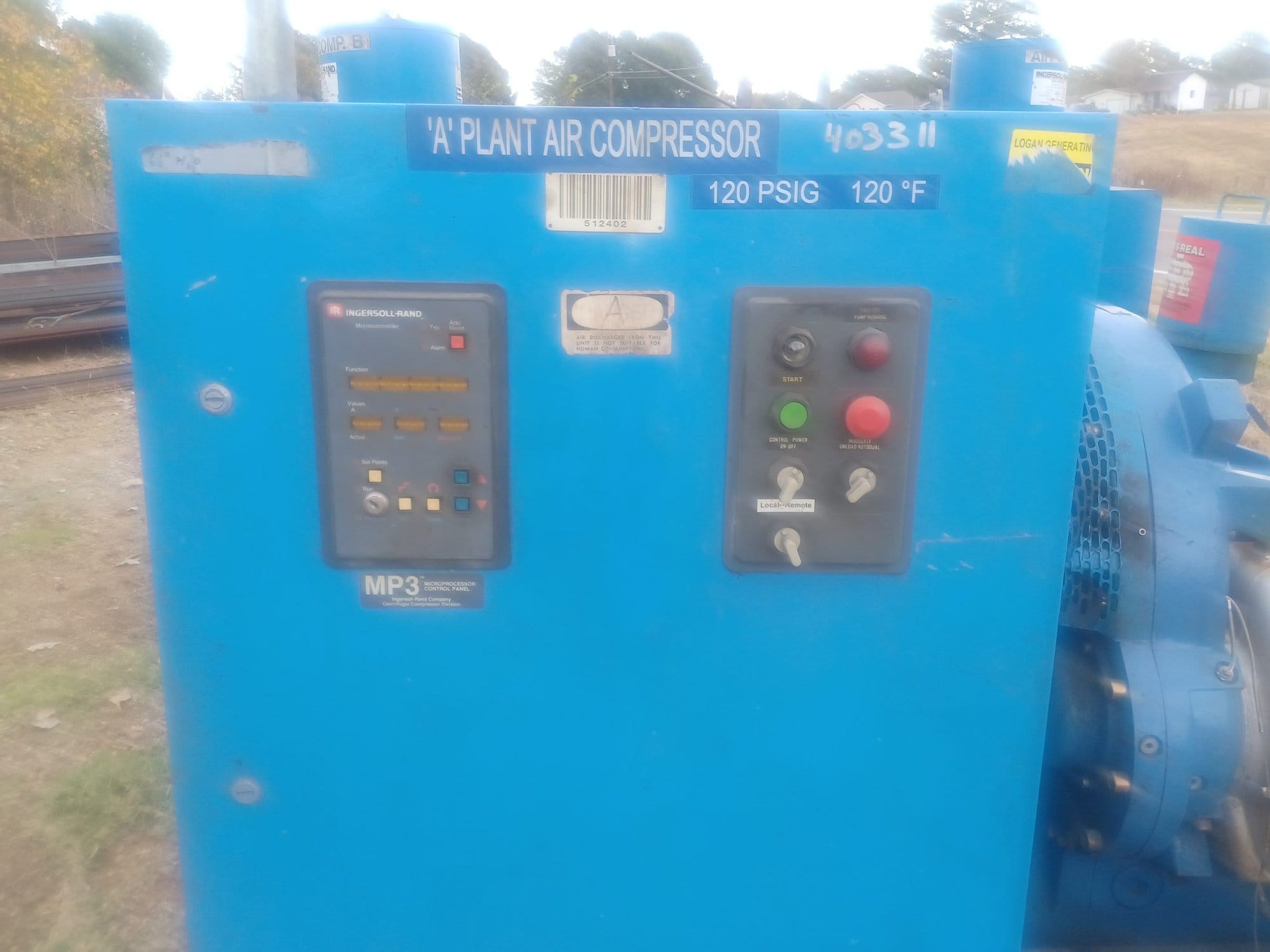 400 HP Ingersoll Rand 1CV14A/E2 Centrifugal Air Compressor, 2016 - Image 3