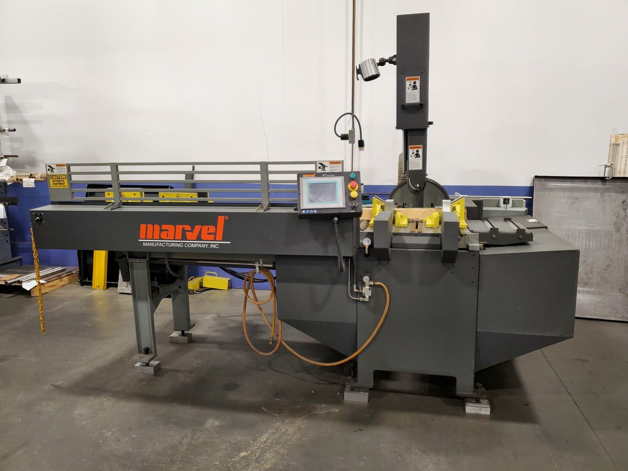 15" x 20" Marvel 380A-PC60 Automatic Indexing Vertical Tilt-Frame Saw, 2011- Very Little Use