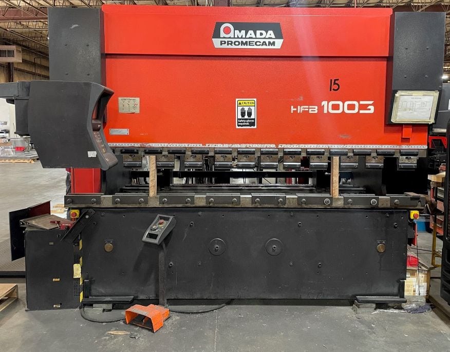 110 Ton x 10' Amada HFB 1003 CNC Press Brake, 1998