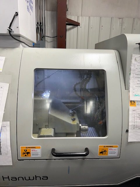Hanwha XE35J 5 Axis CNC Swiss Lathe, 2019 - Fanuc Control, Bar Feeder, Tri Mist Collector - Image 3