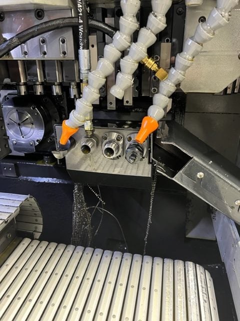 Hanwha XE35J 5 Axis CNC Swiss Lathe, 2019 - Fanuc Control, Bar Feeder, Tri Mist Collector - Image 10