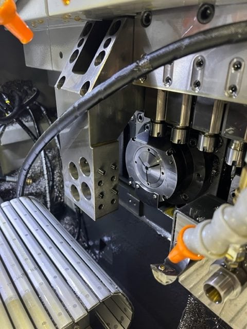 Hanwha XE35J 5 Axis CNC Swiss Lathe, 2019 - Fanuc Control, Bar Feeder, Tri Mist Collector - Image 11