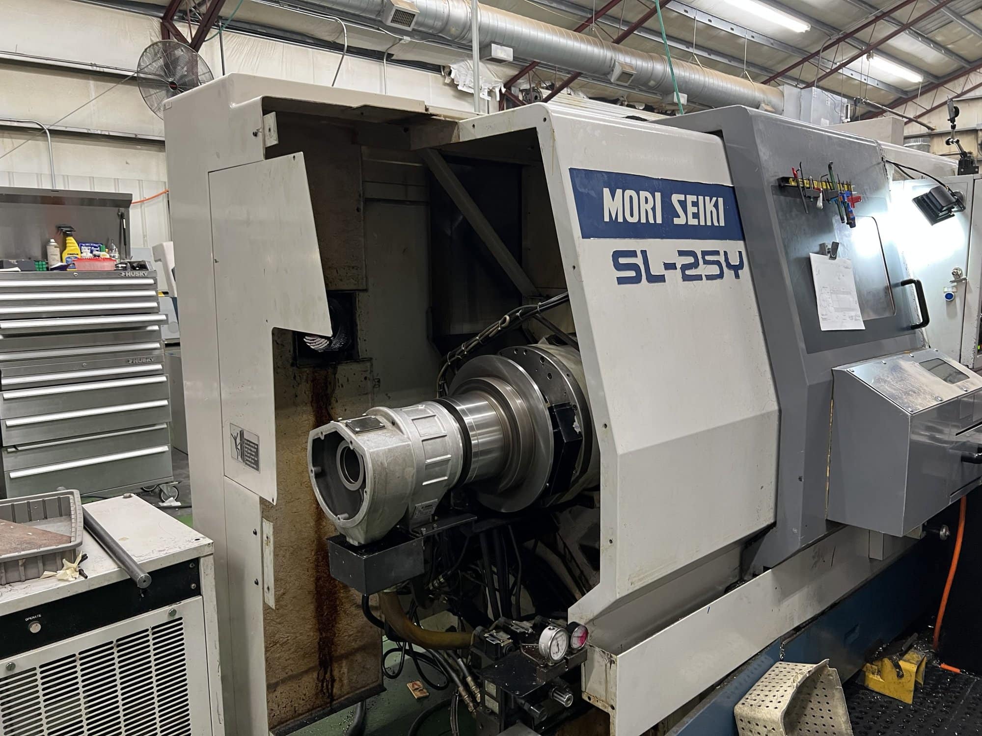 Mori-Seiki SL-25Y CNC Lathe, 1992- Y-Axis, Tailstock, Tooling Included