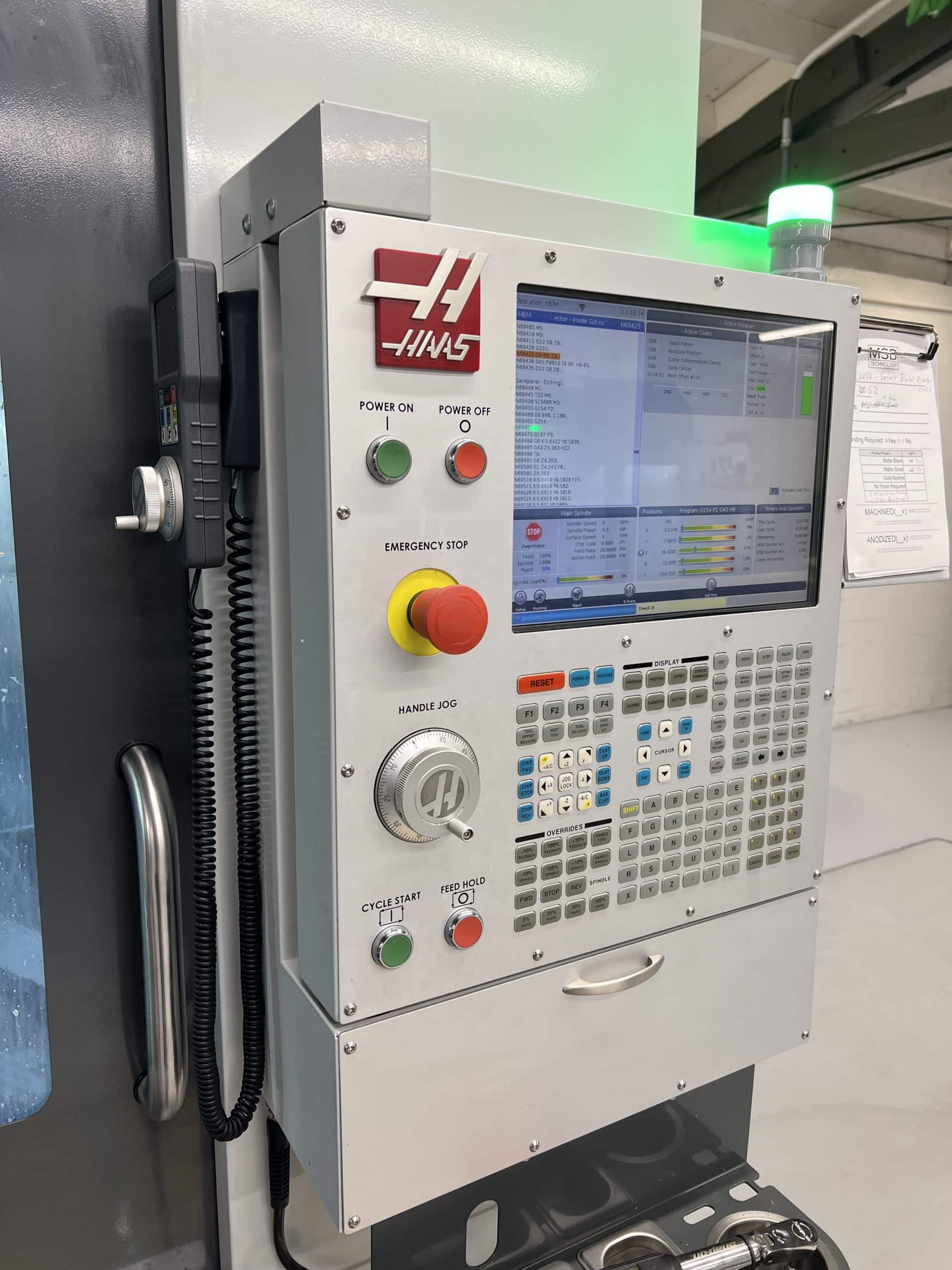 Haas UMC-1000 Universal Machining Center, 2020 - 15K Spindle, 50 +1 Tool changer, TSC, WIPS. Under Power and ready for inspection - Image 3