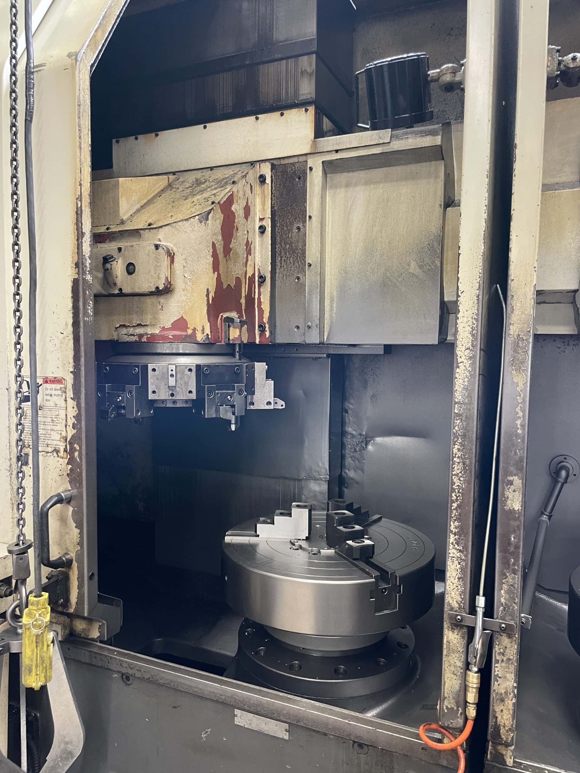 Hwacheon VT-550 2SP VTL, 2006 - 24" Dual Spindle, Fanuc Control, Chip Conveyor - Image 3