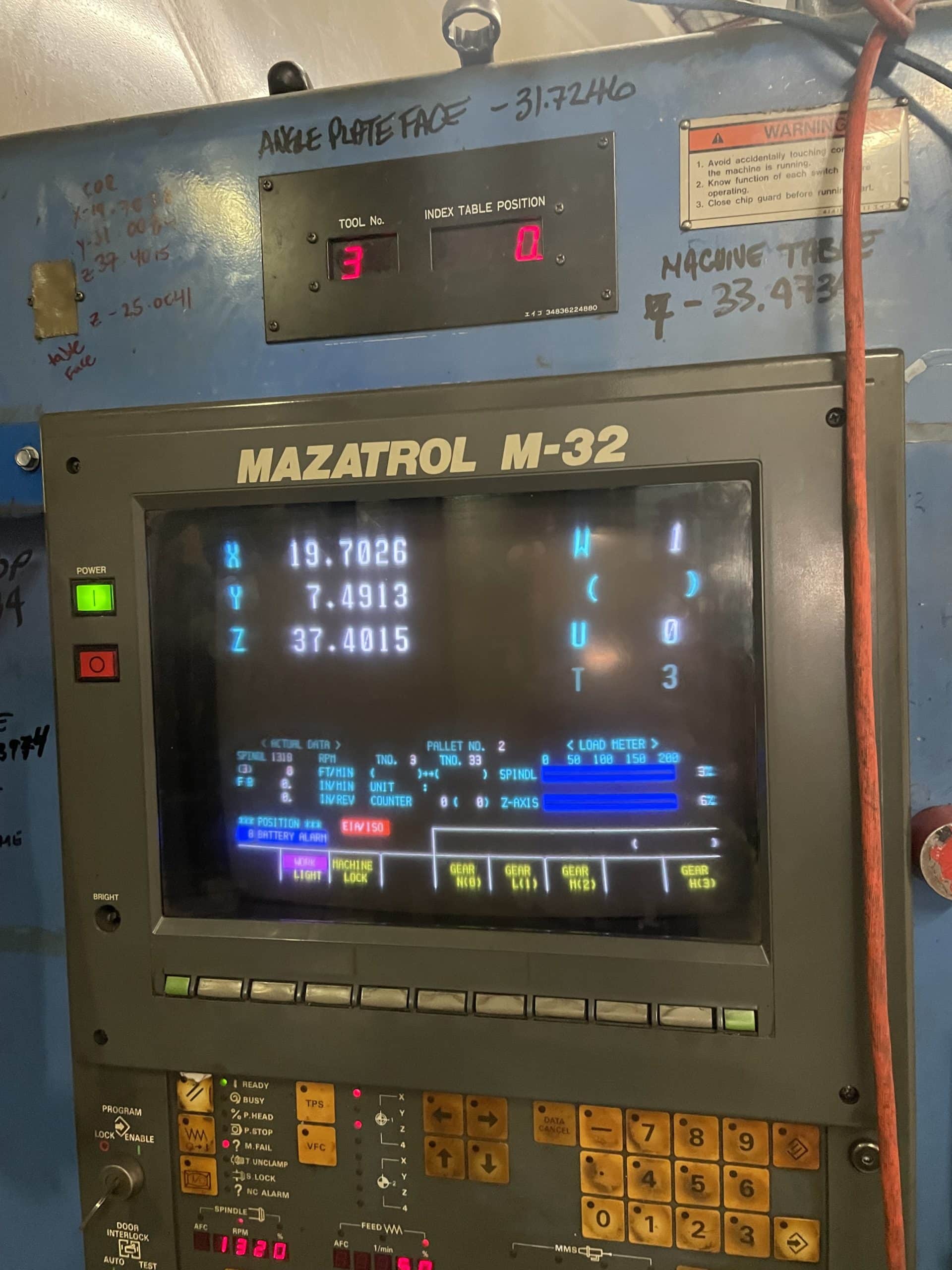 Mazak H-630 630MM HMC, 1988 - Chip Conveyor Included - Image 2
