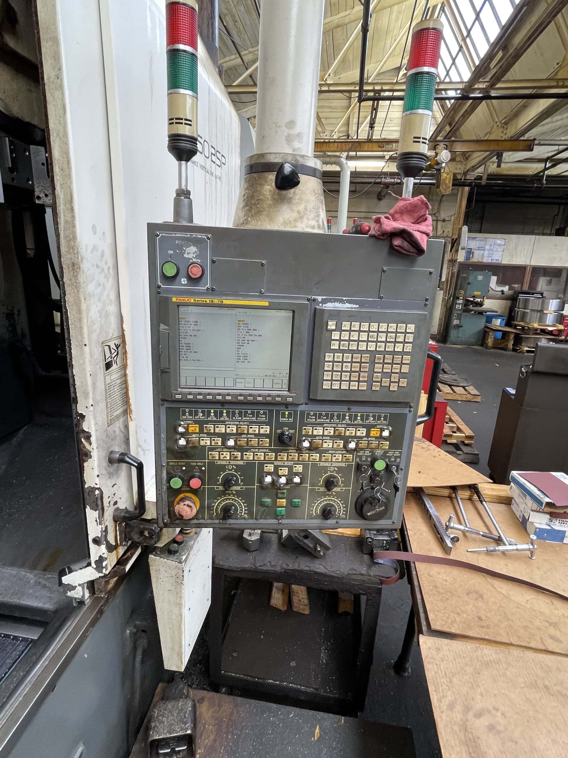 Hwacheon VT-550 2SP VTL, 2006 - 24" Dual Spindle, Fanuc Control, Chip Conveyor - Image 12