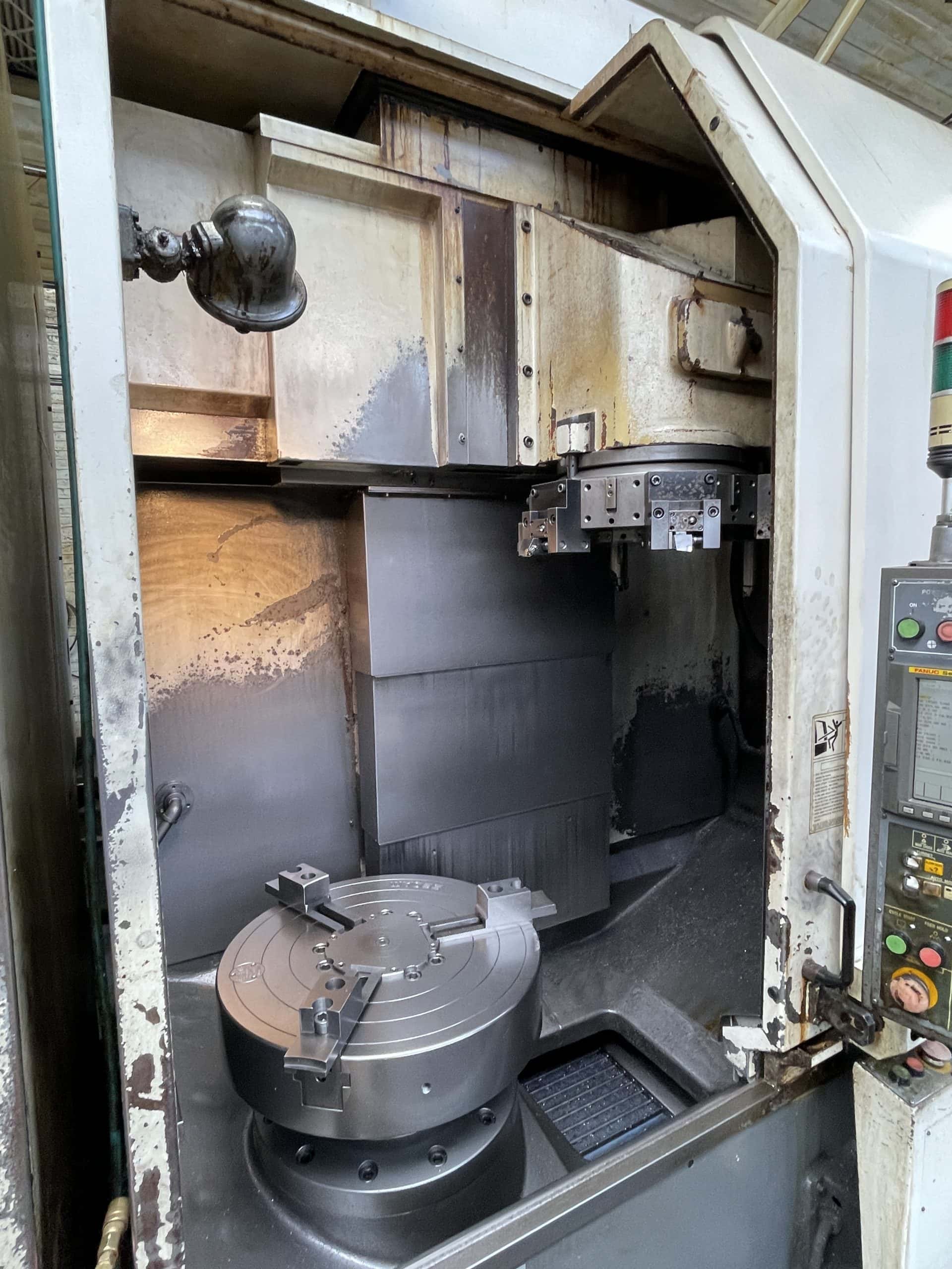Hwacheon VT-550 2SP VTL, 2006 - 24" Dual Spindle, Fanuc Control, Chip Conveyor - Image 13