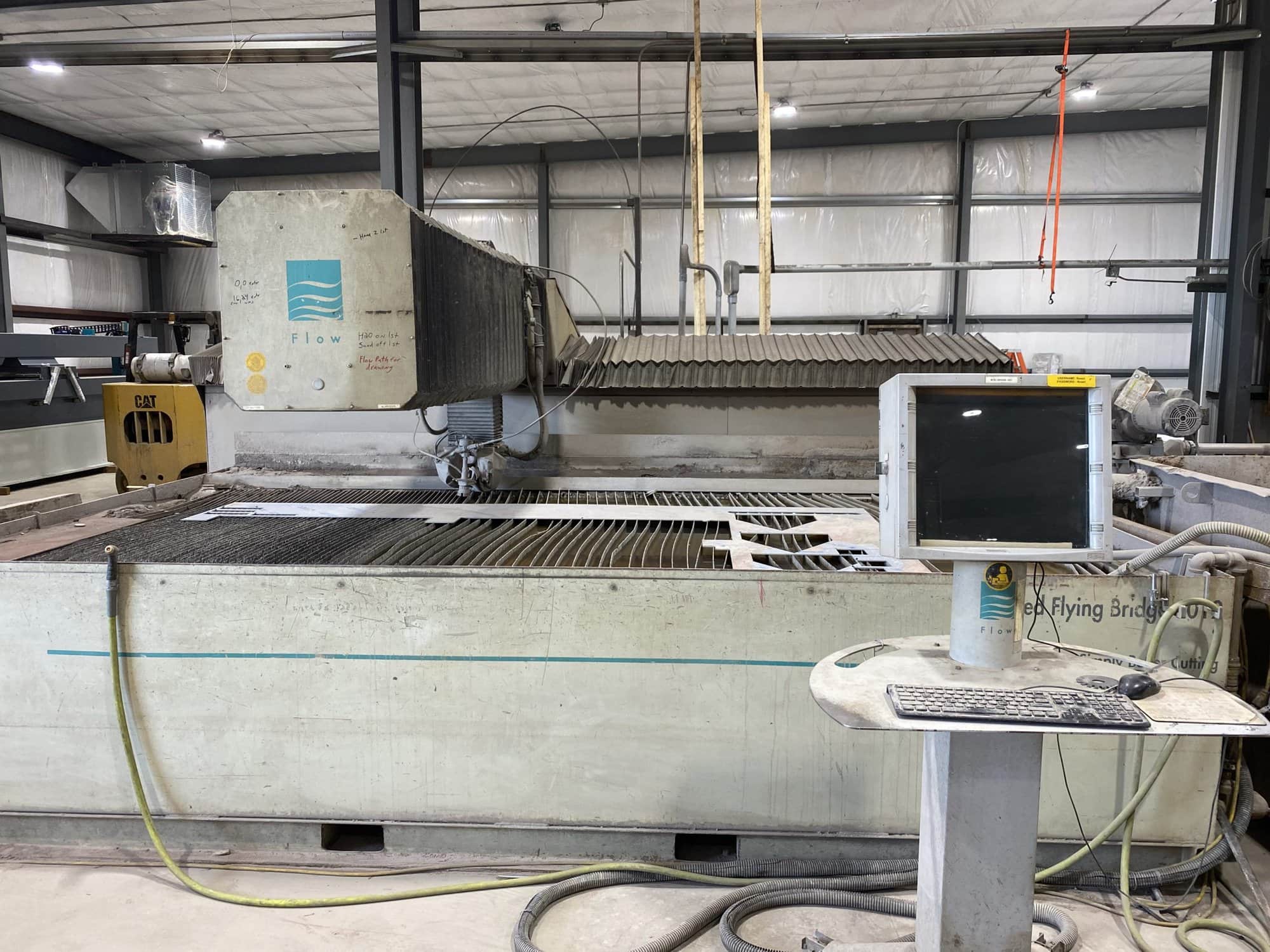 6' x12' Flow Integrated Flying Bridge Model 713633-1 Waterjet Machine, 60,000 PSI - W/Dynamic Cutting Head, 2 Intensifiers