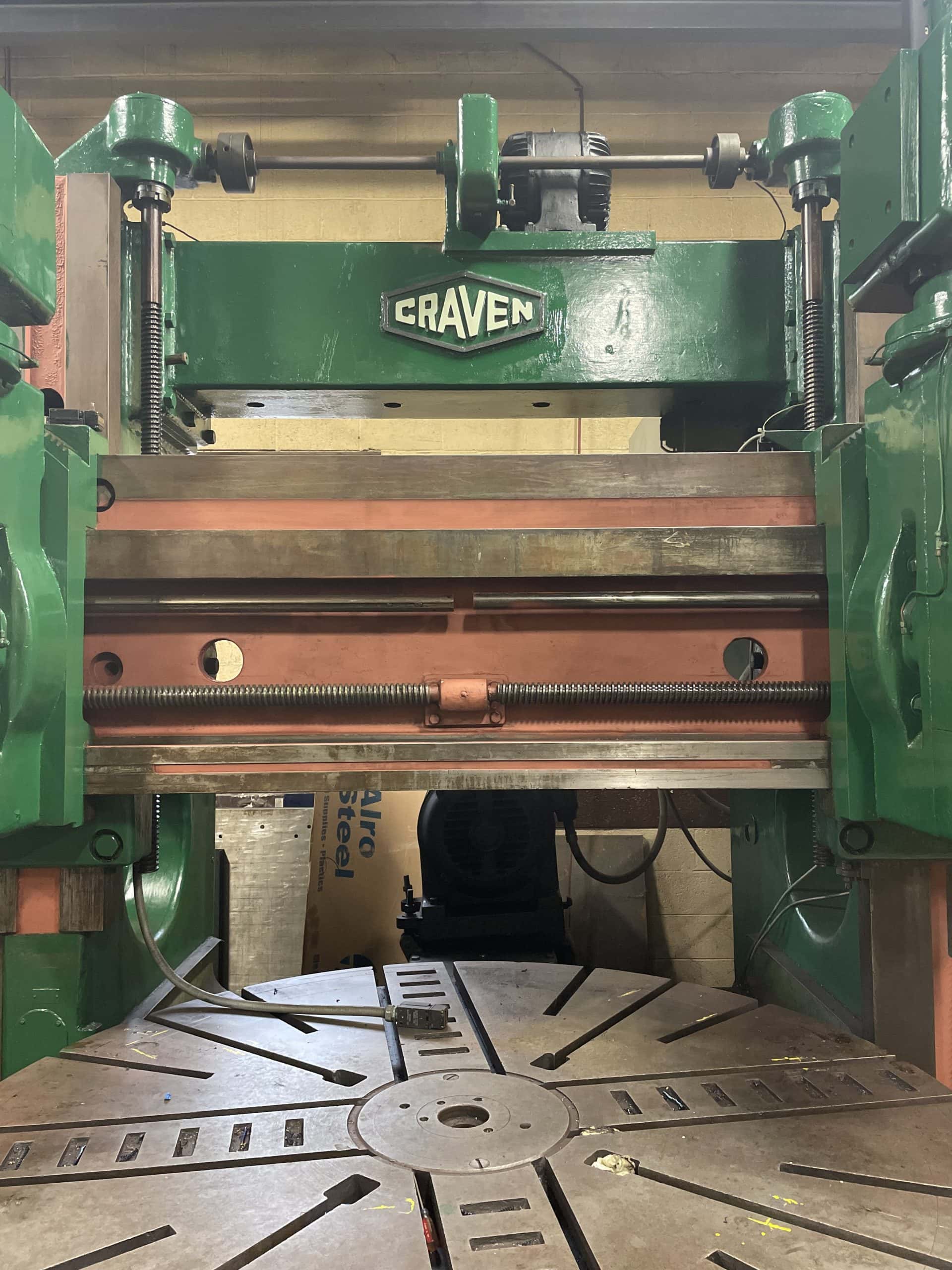 Craven 72" Vertical Turret Lathe - Dual Ram Heads, 72" Table, 42" Under Rail