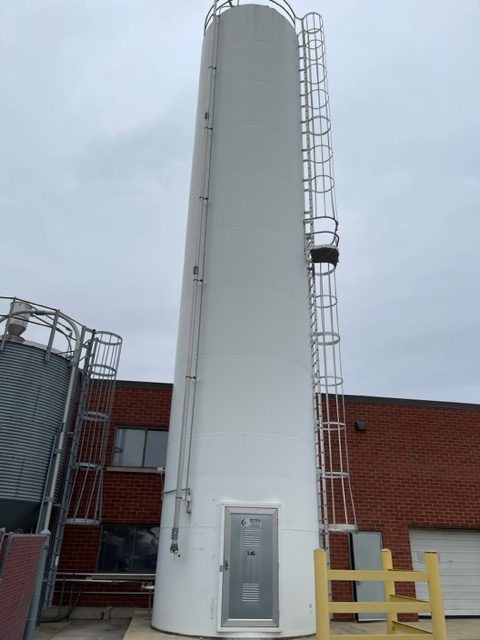 6,785 Cubic sq. ft. Carbon Steel Storage Silo - 12' D x 60' H