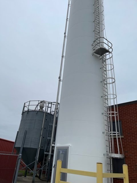 6,785 Cubic sq. ft. Carbon Steel Storage Silo - 12' D x 60' H - Image 4