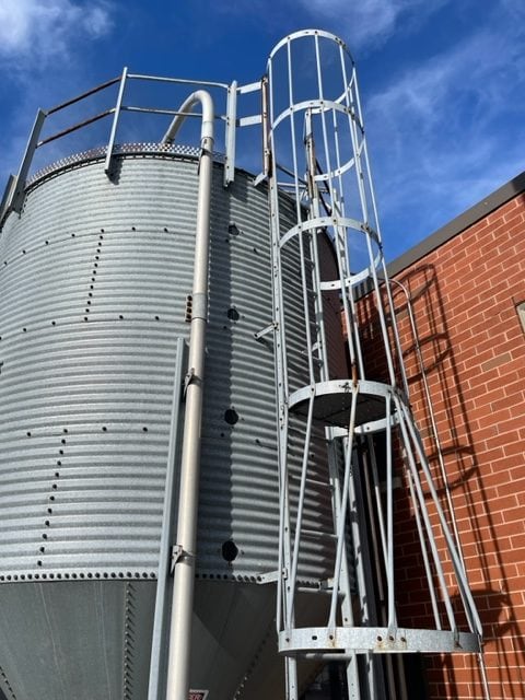 2,032 Cubic sq. ft. Carbon Steel Storage Silo - 12' D x 18' H - Image 5