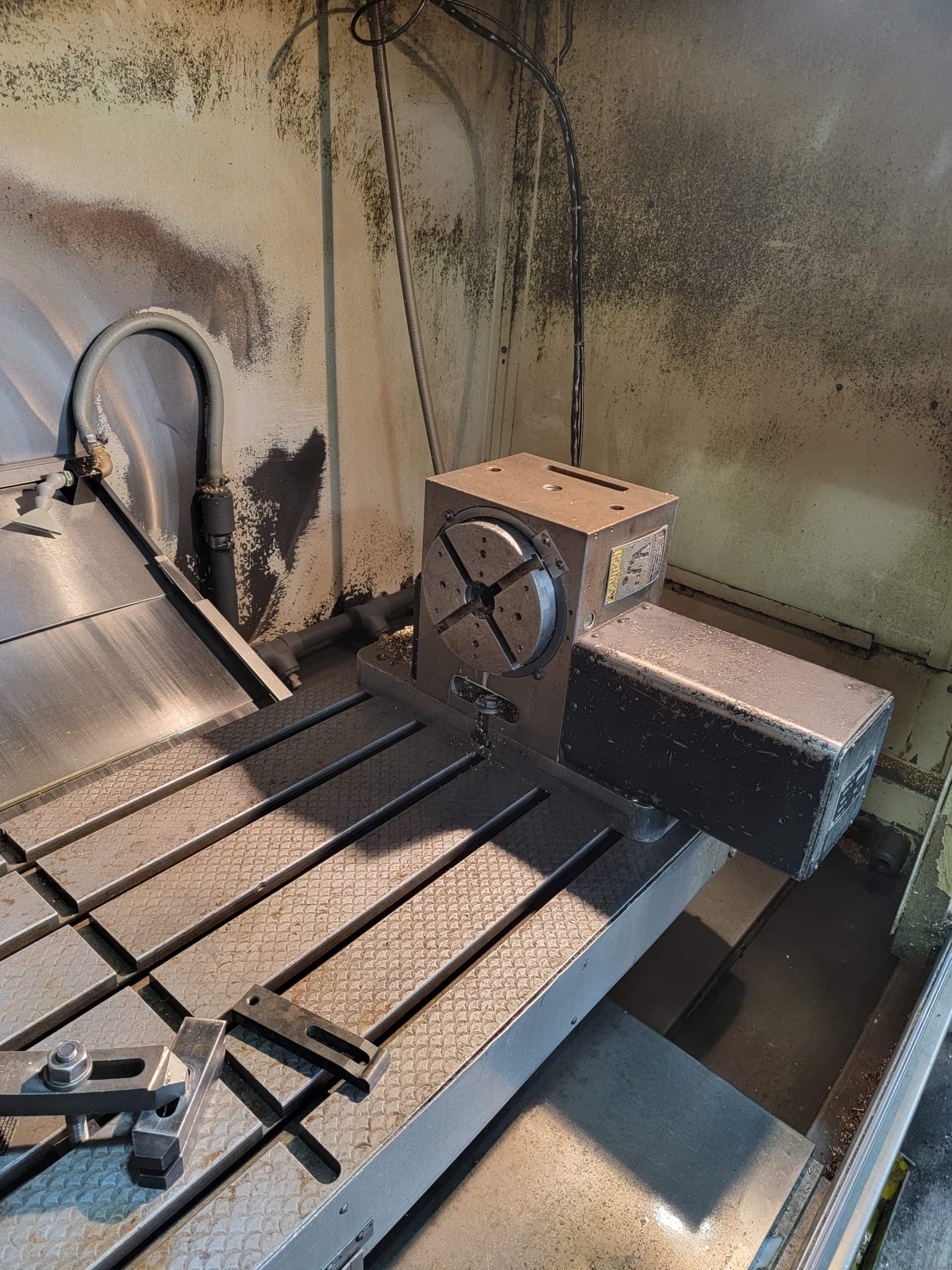 Fadal 4020 VMC, 2002 - Tailstock, Coolant Tank, Hydrosweep, A Axis Rotary Head - Image 4