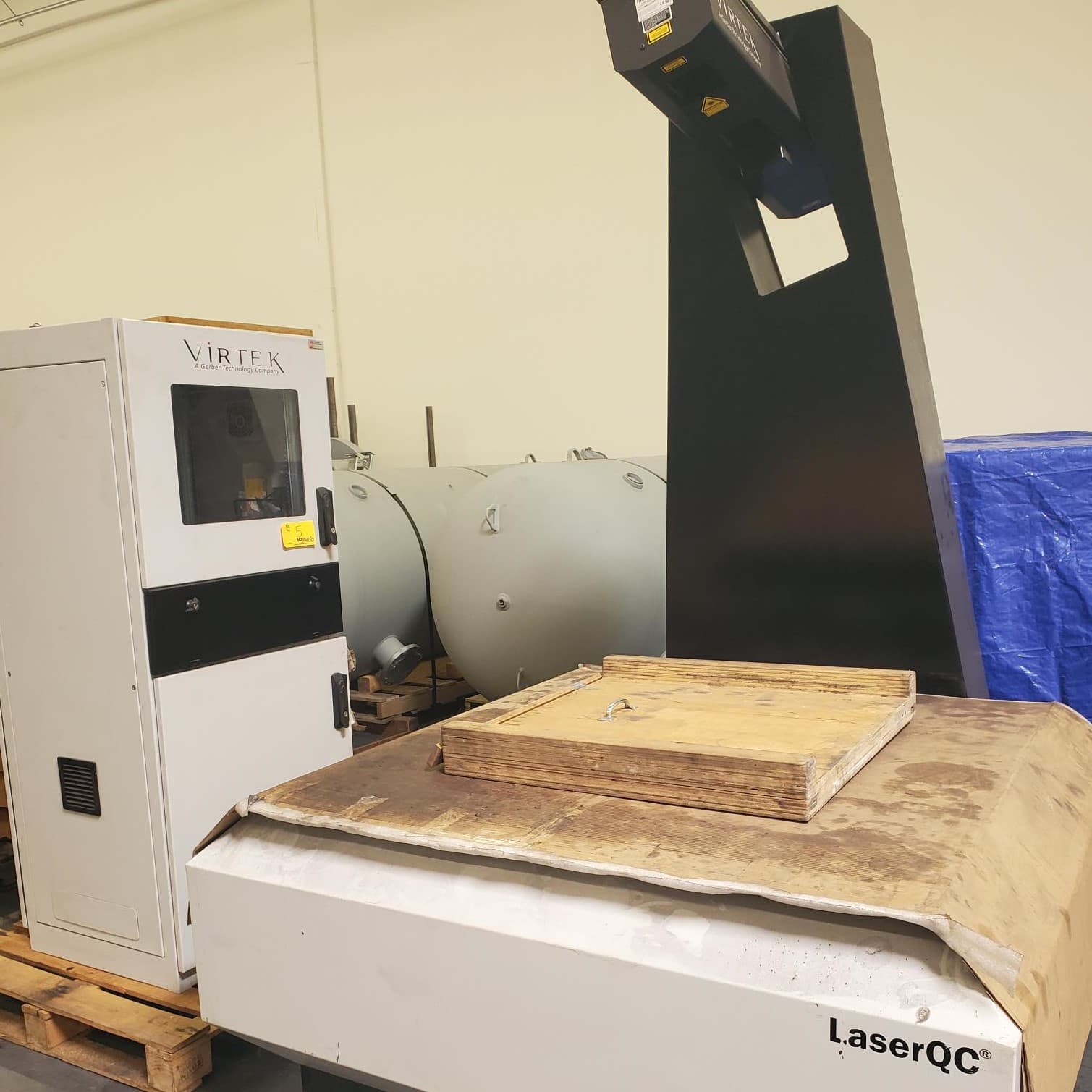 48" x 48" Virtek QC AFM 1200 Laser Inspection, 2018-Automated Calibration, Computer, Monitor, Printer, Merged Scan Feature, Computer Cabinet