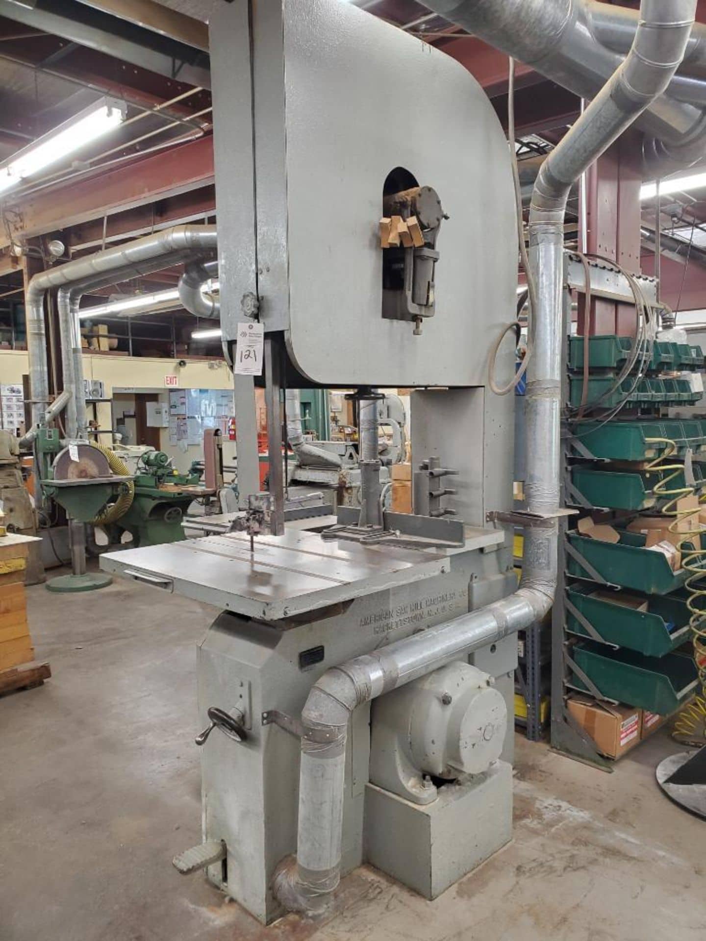 American Sawmill Machinery Co 36" Vertical Bandsaw With Foot Brake - Image 2