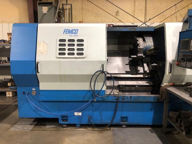 Femco HL-55S CNC Lathe,2005 - Fanuc Control, 15" Chuck, Tailstock