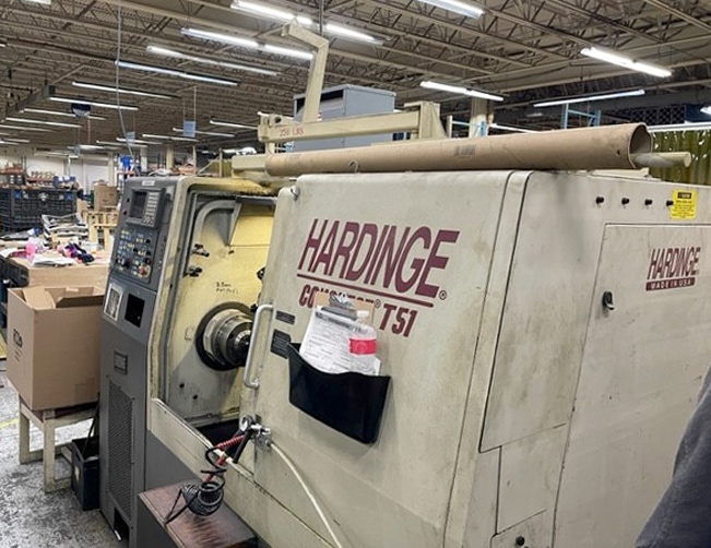 Hardinge Conquest T51 CNC Lathe, 1993- Live Tooling, Tailstock, Parts Catcher
