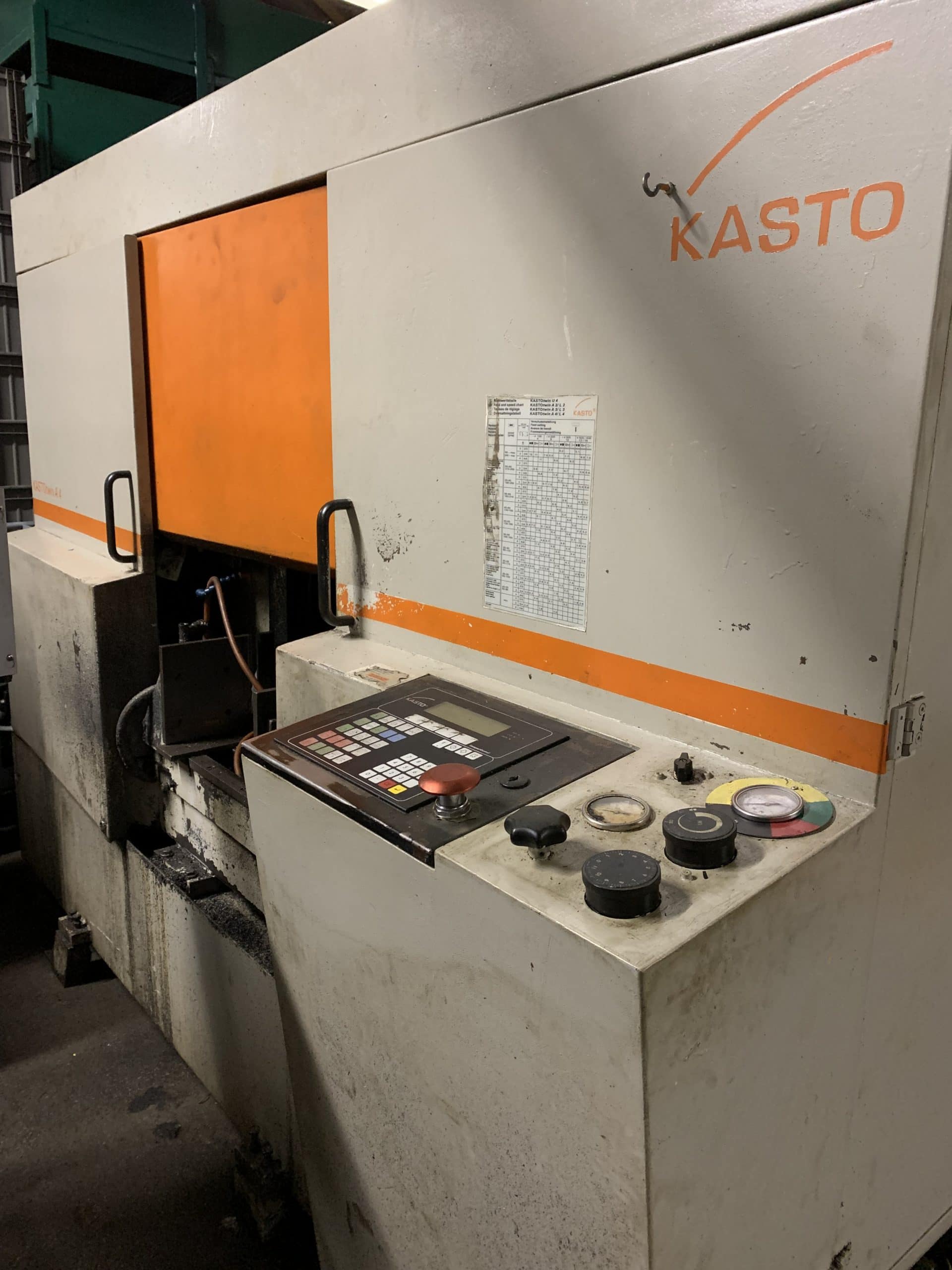 16" x 16" Kasto Twin A4 Horizontal Band Saw, 2002