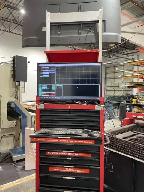 8' x 20' Torchmate 4 , 2005 - Hypertherm 85, Included Air Engraver, Cabinet and Remote Display - Image 5