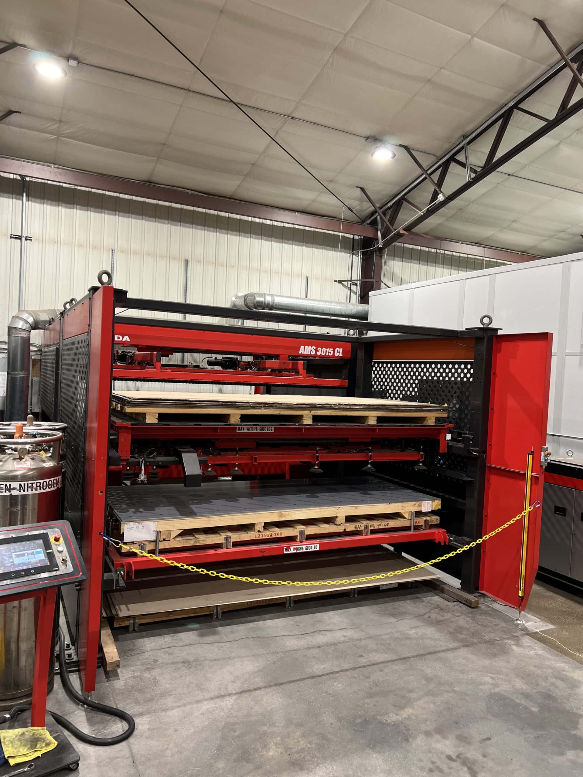 2000 Watt Amada Ensis 3015AJ Fiber Laser, 2017-5'x10' table w/AMS3015CL Automation - Image 9