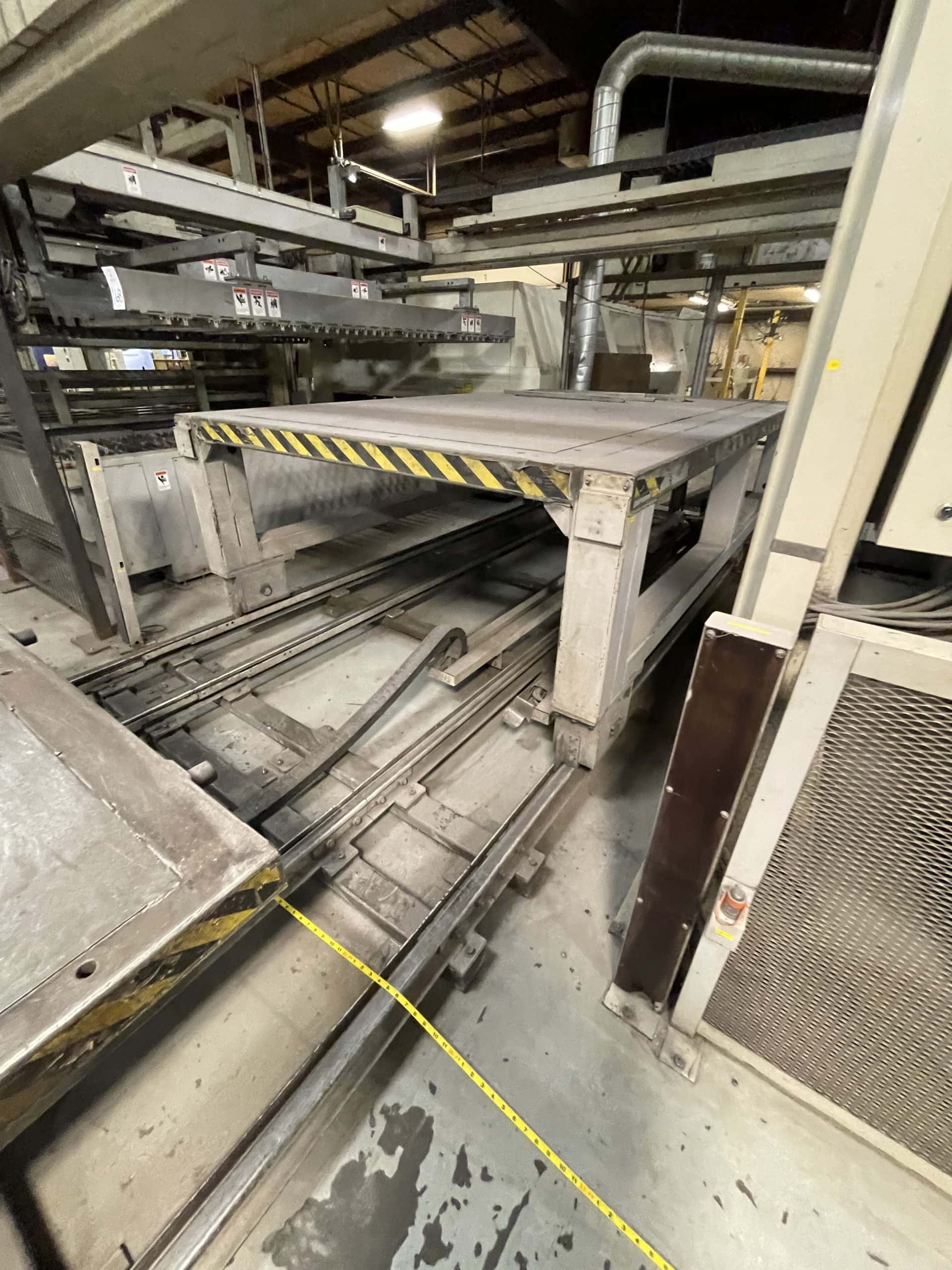 5' x 10' Mitsubishi Auto-FlexMS HP 2 Laser Layout Automation System, With 12-Shelf Tower, 2007- MSC III 3015 - Image 3