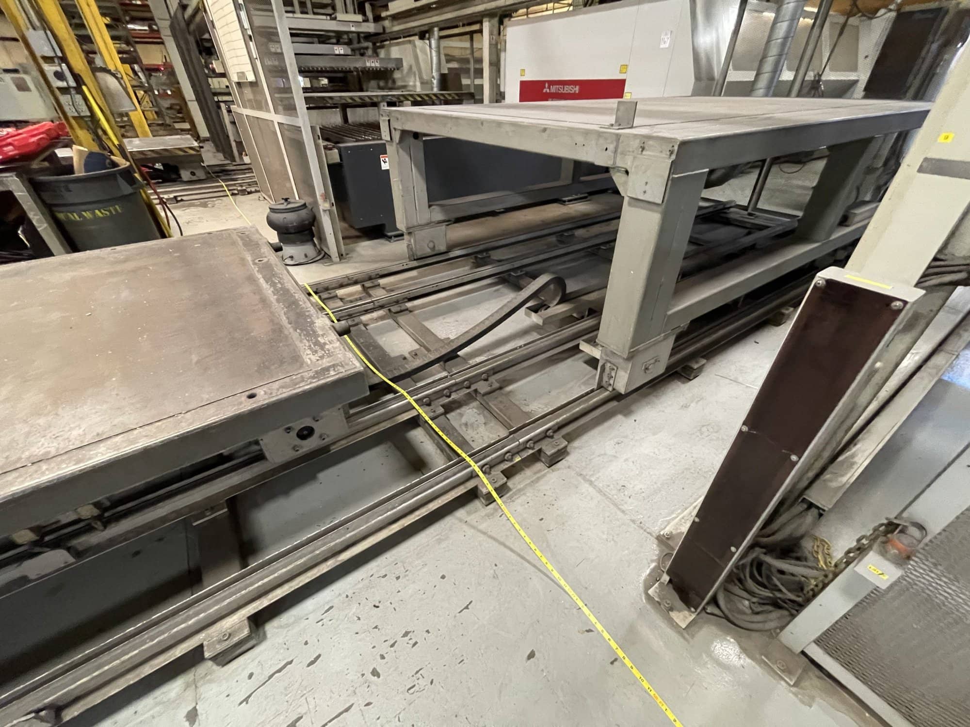 5' x 10' Mitsubishi Auto-FlexMS HP 2 Laser Layout Automation System, With 12-Shelf Tower, 2007- MSC III 3015 - Image 6