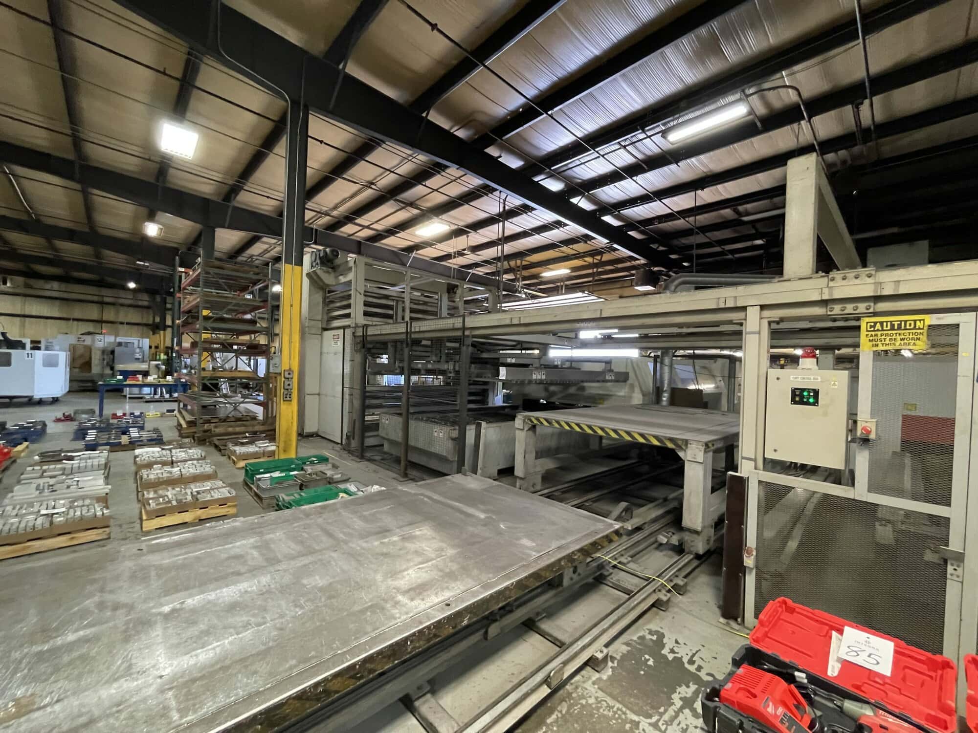 5' x 10' Mitsubishi Auto-FlexMS HP 2 Laser Layout Automation System, With 12-Shelf Tower, 2007- MSC III 3015 - Image 9