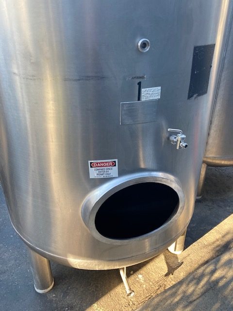 863 Gallon Kaspar- Schulz Stainless Steel Tank, 1989 - CIP