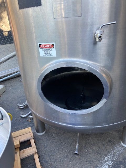 863 Gallon Kaspar- Schulz Stainless Steel Tank, 1989 - CIP