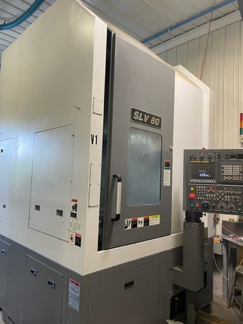 Samsung SLV-80 VTL, 2015 - Low Hours, 24" Chuck, Chip Conveyor