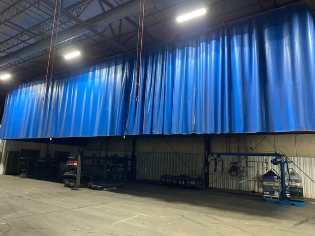 Overhead Weld Curtain 15' Sections, Roller and Track - 2018 - Image 2