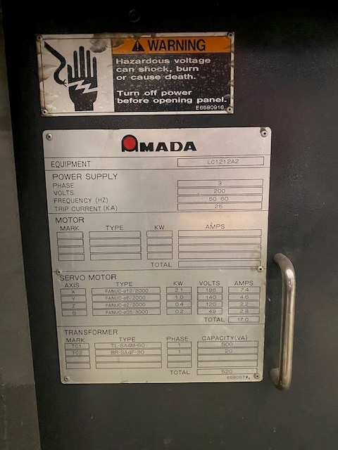Amada Lasmac 1212A2, 1998 - 2000W CO2 Laser 5x12 - Image 6