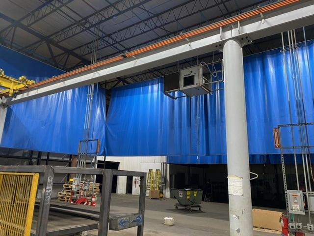 Overhead Weld Curtain 15' Sections, Roller and Track - 2018 - Image 3