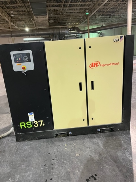 50 HP Ingersoll Rand RS37i Rotary Screw Air Compressor, 2021- Includes Air Dryer and Tank Accumulator