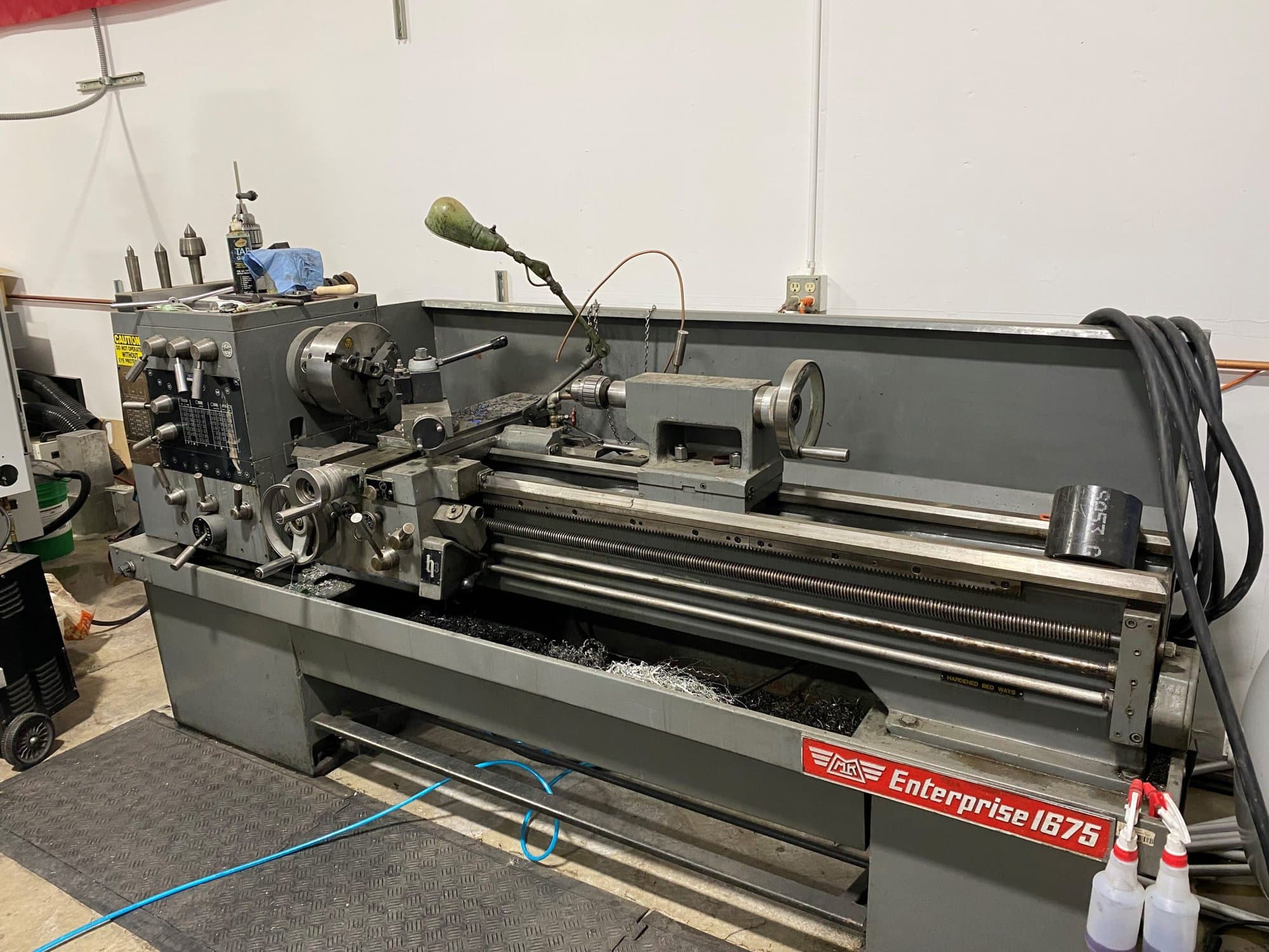 16"x72" Enterprise 1675 Engine Lathe - Available Immediately, Tailstock