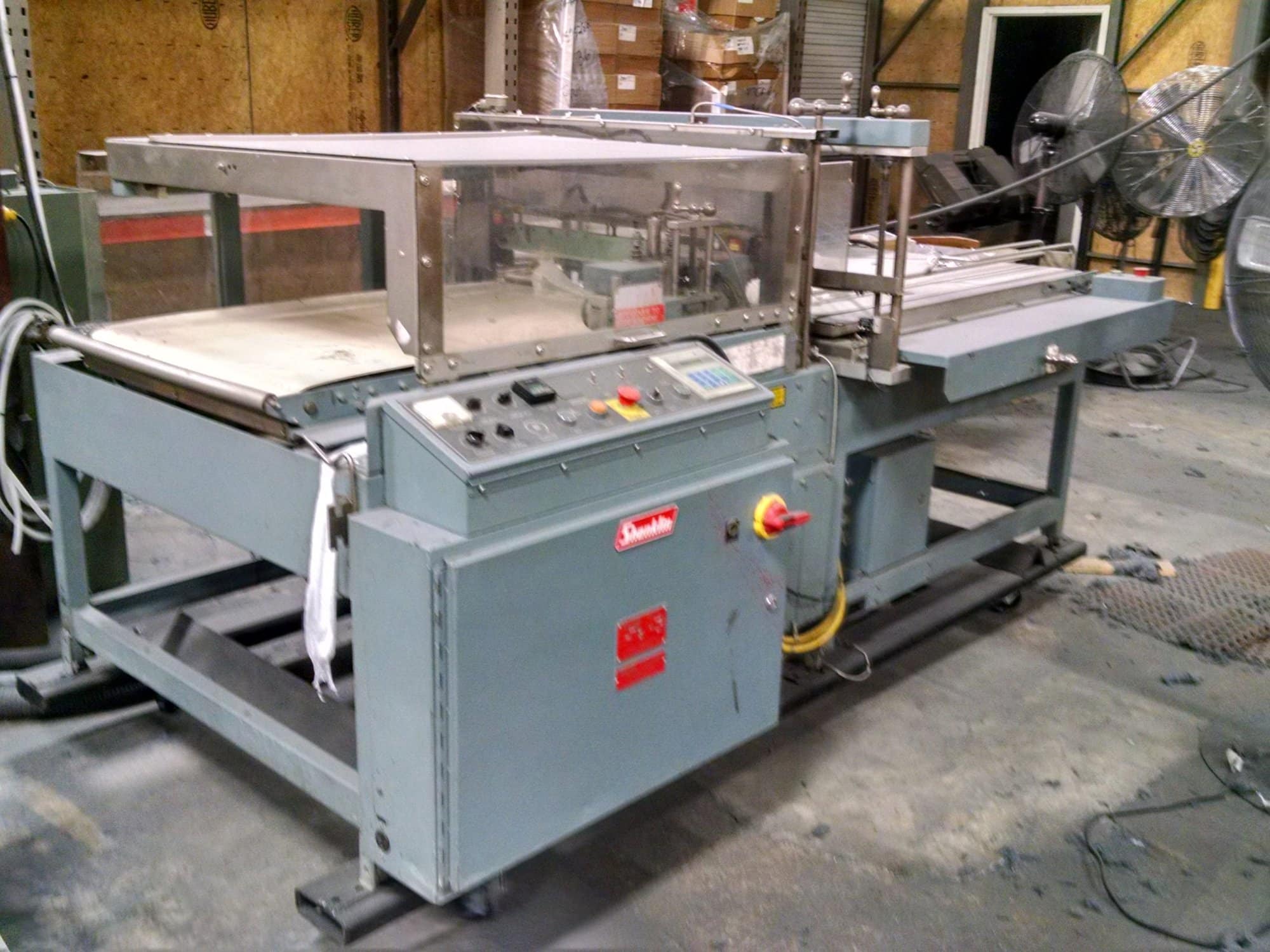 Shanklin CF-3 Side Seal Shrink Wrap Machine, 1996 - Includes Spare Parts, Manual, and Electrical Drawing