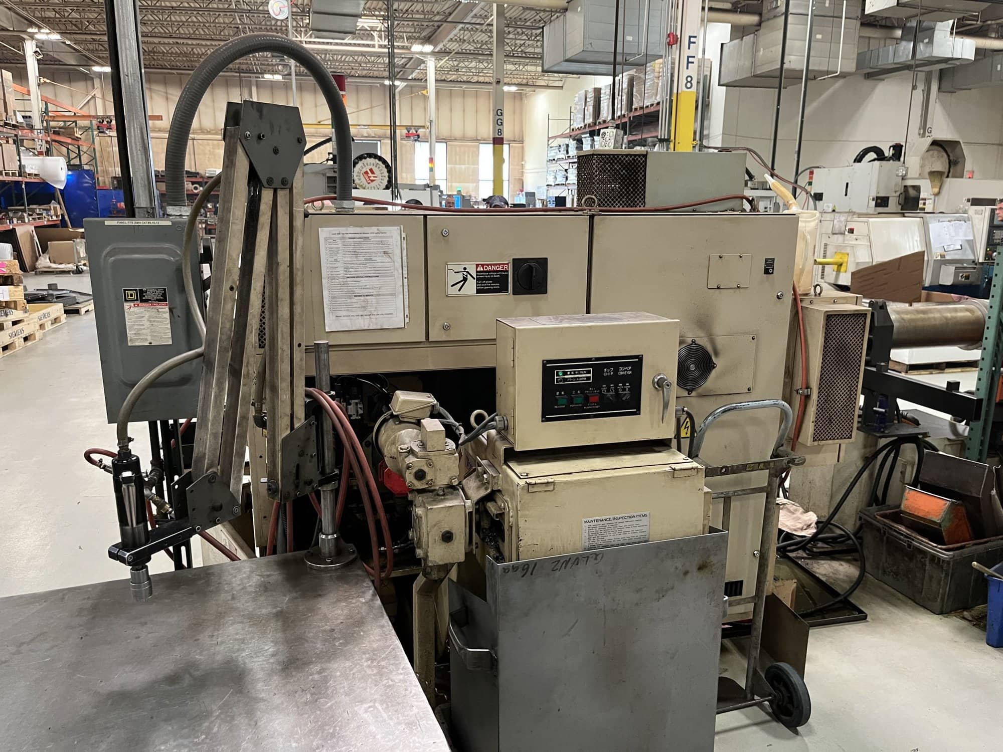 Miyano LE22 CNC Lathe, 1988- Bar Feeder, Chip Conveyor, Fanuc Control - Image 7
